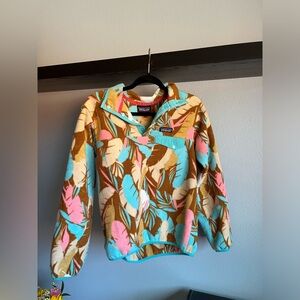 RARE Patagonia synchilla fleece pullover Feather Dance Blue Pink 2016 women’s S